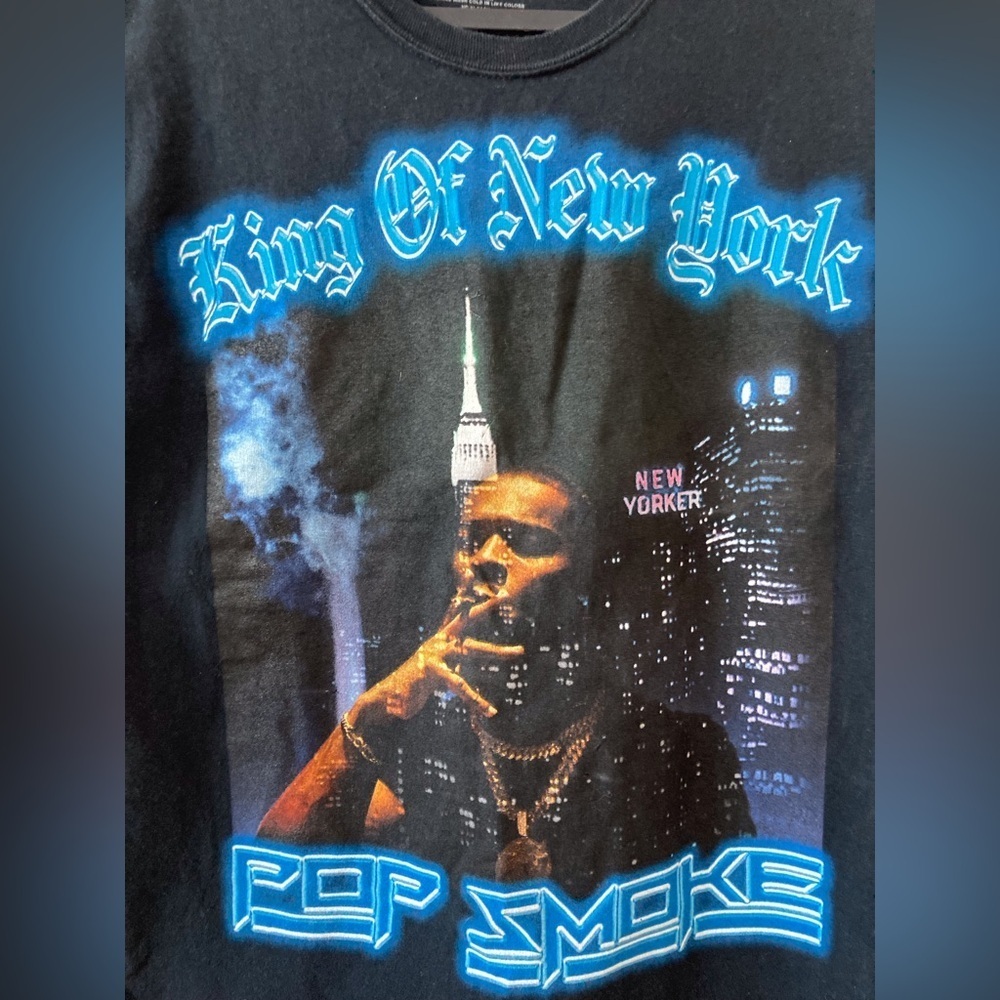 Pop Smoke Graphic Tee - Size L - Streetwear Collector Drop - Picture 8 of 9